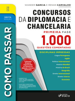 cover image of Como Passar em Concursos de Diplomacia e Chancelaria--1.000 Questões Comentadas--6ª Ed--2025